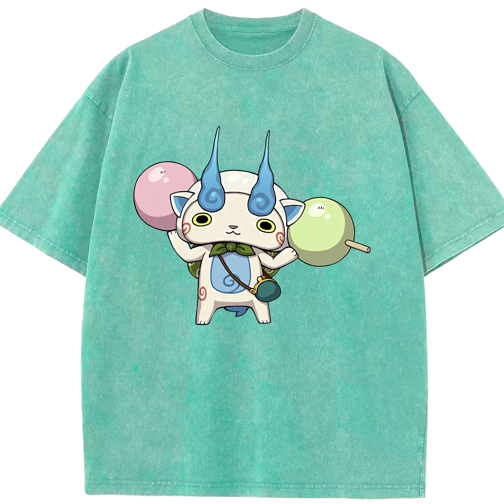 （画像用） 妖怪ウォッチ Yo-kai Watch 綿100% ヴィンテージ風 半袖Tシャツ（フロントプリント）